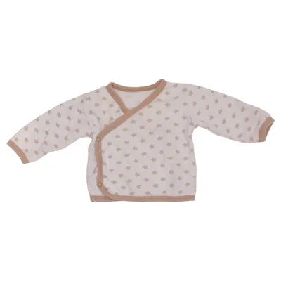 Wickelbluse (Weiß, Beige) von Topteam Baumwolle