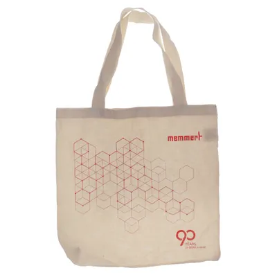 Canvas bag (Beige, Red) from Manomama Cotton