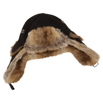 Trapper-Mütze (Schwarz, Braun) von Barts Kunstpelz, Polyamid, Polyester