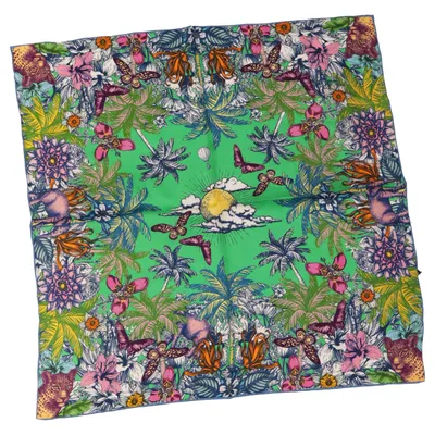 Suit scarf (Green, Multicolored) from Codello Silk