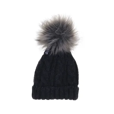 Bobble hat (Gray) from Miluna Elastane