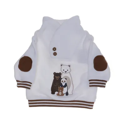 Sweatshirt (White, Brown, Multicolored) from Obaïbi Cotton, Polyester
