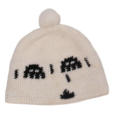Bobble hat (White, Black) from Wind Stopper