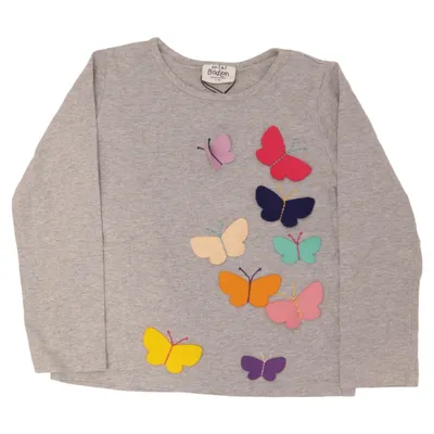 Long sleeve T-shirt (Gray, Multicolored) from Mini Boden Cotton