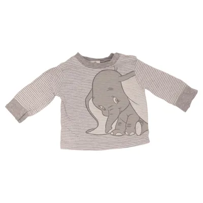 Langærmet t-shirt (Grå, Hvid) fra Disney Baby Bomuld, Polyester