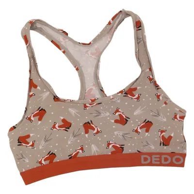 Sports bra (Gray, Orange, White) from Dedoles Cotton, Elastane