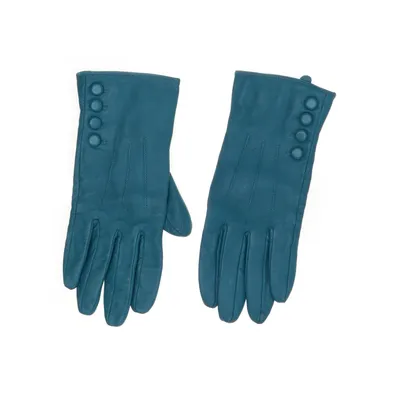 Läderhandskar (Turkos) från F&F Skinn, Polyester