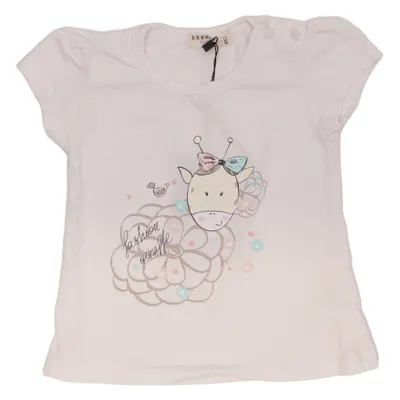 T-shirt (Vit, Flerfärgad) från Breeze Girls Bomull, Elastan