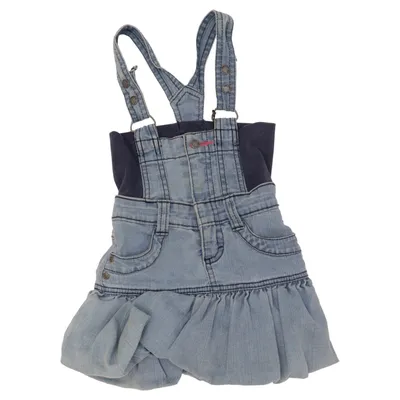 Hängselklänning (Angelina Mini Denim Dress) från Me Too Bomull, Elastan