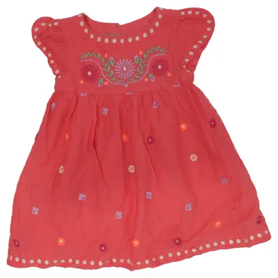 Robe (Rose, Multicolore) de Mini Boden Coton, Polyester