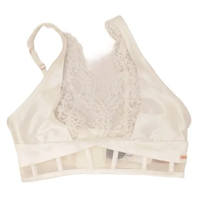 Brassière (Blanc) de Noir Élasthane, Polyamide, Polyester