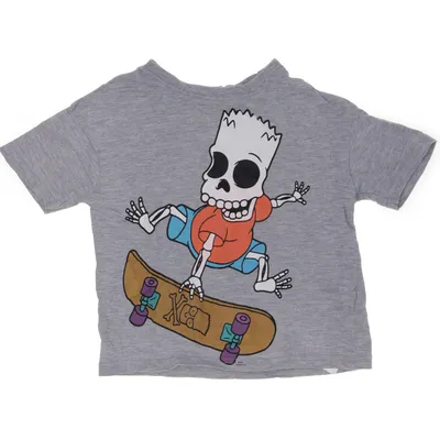 T-shirt (Grå, Flerfärgad) från The Simpsons Bomull, Polyester