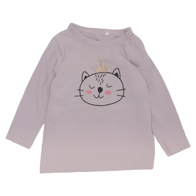 Långärmad t-shirt (Lila) från Basic Needs by Name It Ekologisk bomull