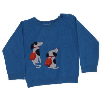 Sweater (Blue, Black, White, Red) from Jacadi Cotton, Wool