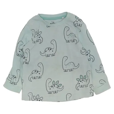 T-shirt à manches longues (Bleu) de Topomini Coton, Élasthane