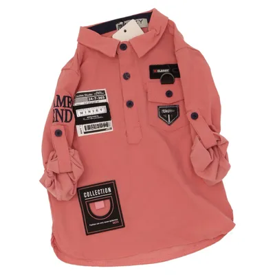 T-shirt manches longues (Rose) de Miniye Élasthane, Polyester