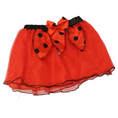 Skirt (Red, Black) from Party Time Polyester
