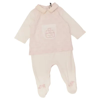 Sparkdräkt (Vit, Rosa) från Armani Baby Bomull, Polyester