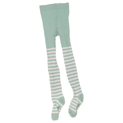 Tights (Green, White) from Pocopiano Cotton, Elastane, Polyamide