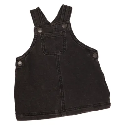 Dungaree dress (Black) from Mini Cotton, Elastane
