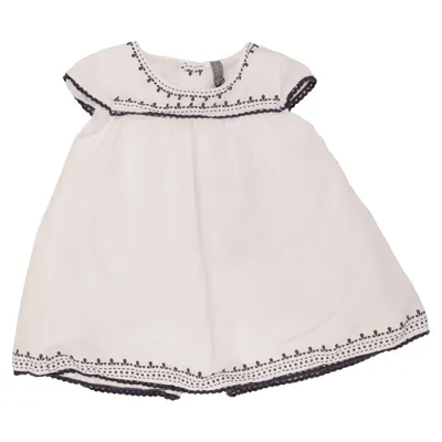 Klänning (Vit, Svart) från Losan Bomull, Polyester