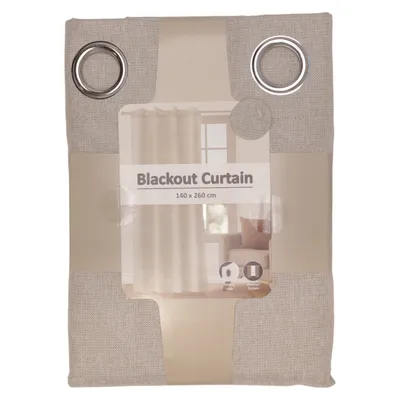 Eyelet curtain (Beige) from Action Polyester