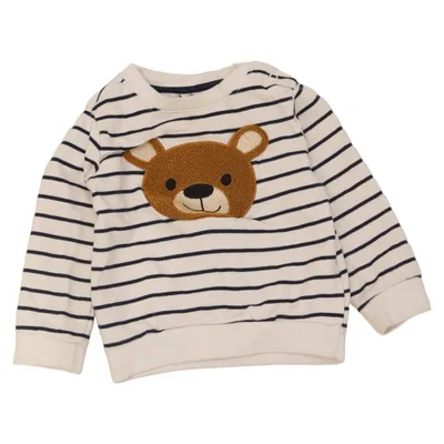 Collegetröja (Vit, Blå, Brun) från Dopo Dopo Baby Bomull, Polyester
