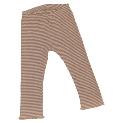 Leggings (Beige, Weiß) von Mini Mini Elasthan, Bio-Baumwolle