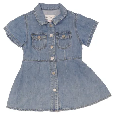 Denim dress (Blue) from Zara Cotton