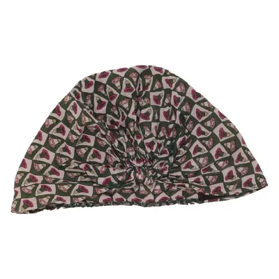Bonnet de nuit (Vert, Multicolore) de Anna Sui Coton, Soie
