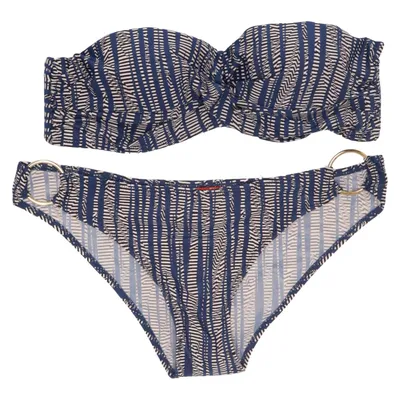 Bikini (Blauw, Beige) van Octopus Elastaan, Polyamide