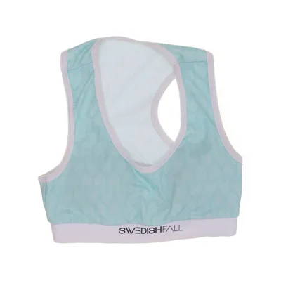 Sports bra (Green, White) from Swedish Fall Elastane, Polyester