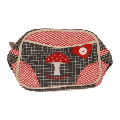 Toilettas (Rood, Zwart, Wit) van Adelheid Katoen, Polyester