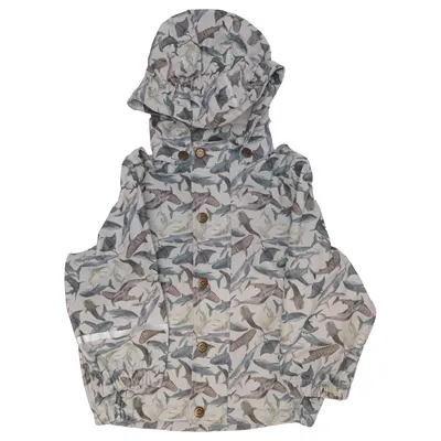 Rain jacket (White, Multicolored) from Mikk-line Polyurethane, Recycled polyester