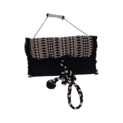 Handbag (Black, Beige) from SIX Cotton, Polyester