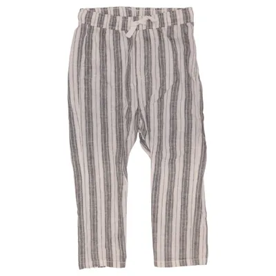 Pantalon (Gris, Blanc) de H&M Coton, Lin