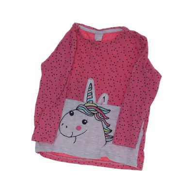 Långärmad t-shirt (Rosa, Grå, Flerfärgad) från Baby Baby Bomull, Viskos