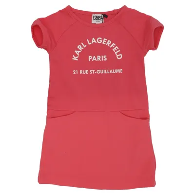 Kjole (Pink) fra Karl Lagerfeld Kids Bomuld, Elastan, Polyamid, Viscose