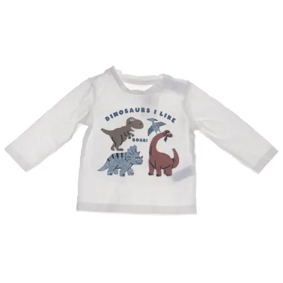 Långärmad t-shirt (Vit, Flerfärgad) från Baby C&A Bomull