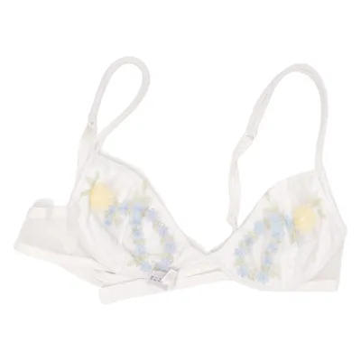 Bra (White, Multicolored) from Malizia by La Perla Cotton, Polyamide, Viscose