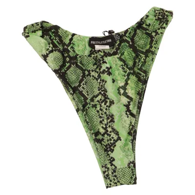 Bikini bottom (Green, Black) from PrettyLittleThing Elastane, Polyester