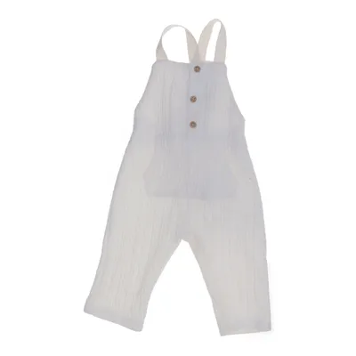 Hängselbyxor (Vit) från Zara Bomull, Elastan, Polyester