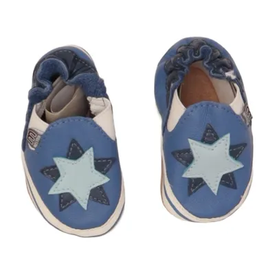 Baby booties (Blue, White) from Melton