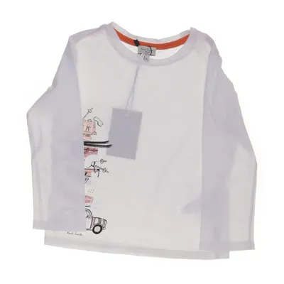 Langærmet t-shirt (Hvid, Flerfarvet) fra Paul Smith Junior