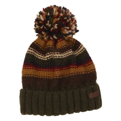 Bobble hat (Green, Multicolored) from Barbour Acrylic, Leather, Polyester