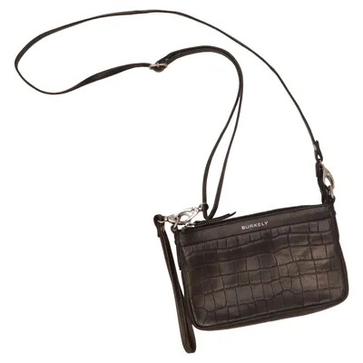 Shoulder-bag (Black) from Burkely Cotton, Leather, Polyester