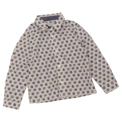 Chemise (Bleu, Gris, Blanc) de Mini Rodini Coton