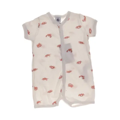 Sparkdräkt (Vit, Röd) från Petit Bateau Bomull