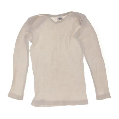 T-shirt à manches longues (Beige) de Cosilana Coton, Laine