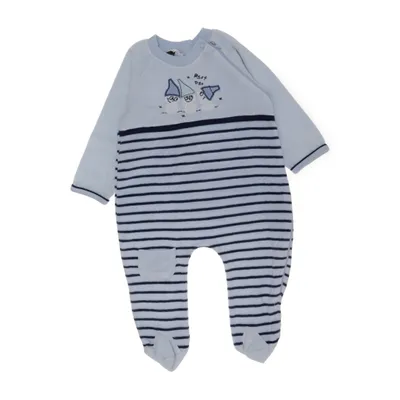 Barboteuse (Bleu, Blanc) de Schnizler Coton, Polyester